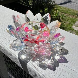 Colorful Crystal Candle Holder